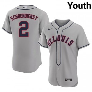 Grey Red Schoendienst #2 St. Louis Baseball Stitched Jersey | Pro-Grade Youth Fit 56149896